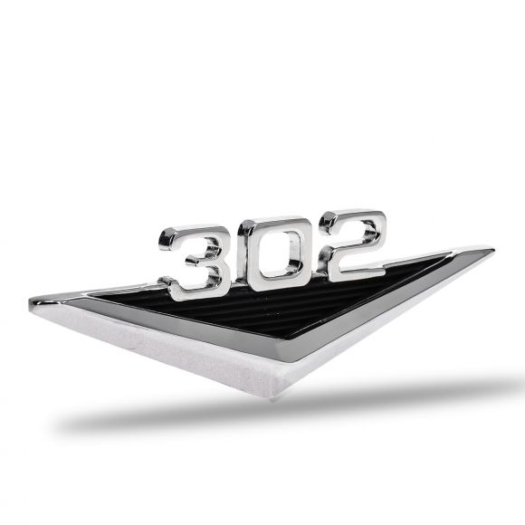 302 Fender Emblem + Clips | Early Style | 66-77 Ford Bronco